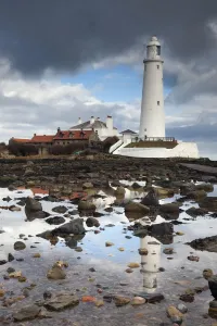 Whitley Bay, Northumberland, England; St. Marys Lighthouse Whitley Bay, Northumberland, England; St. Marys Lighthouse