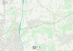 Crawley RH10 3 Print Map Sector Overview