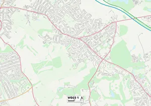 Hertsmere WD23 1 Print Map Postcode Sector