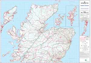 Northern Scotland Postcode District Map Print (Sheet 6)