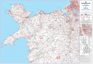 North Wales and Anglesey Postcode Sector Map Print