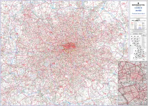 London and M25 Postcode Sector Map Print (Sheet 8)