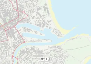 Aberdeen AB11 5 Postcode Sector Print Map