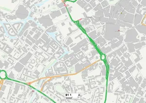Birmingham B1 1 Postcode Sector Print Map