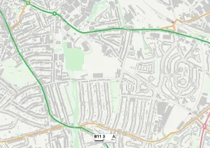 Birmingham B11 3 Print Map Sector