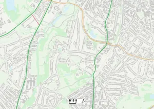 Birmingham B13 8 Print Map Sector