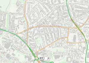 Birmingham B19 1 Postcode Sector Print Map