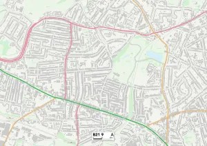 Birmingham B21 9 Print Map Sector