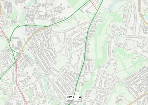 B - Birmingham Prints: Birmingham B29 7 Postcode Sector Print Map