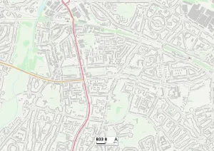 Birmingham B33 8 Postcode Sector Print Map