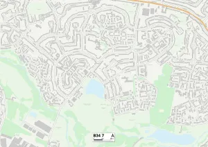 Birmingham B34 7 Postcode Sector Print Map