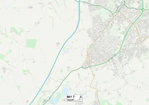 Bromsgrove B61 7 Postcode Sector Print Map
