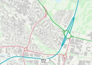 B70 6 Postcode Sector Print Map of Sandwell