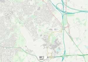 Solihull B37 7 Print Map Sector Map