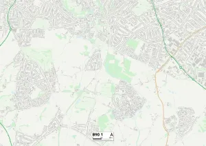 Solihull B90 1 Map Print