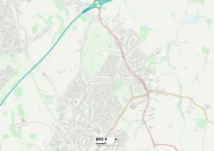 Solihull B93 9 Print Map Postcode Sector