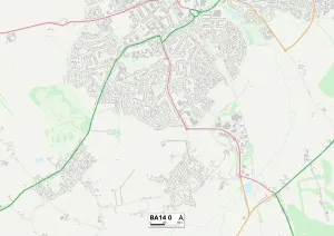 BA Bath Print Map BA14 0