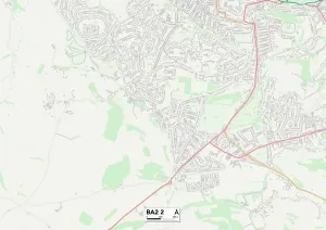 BA2 2 Print Map of Bath Area