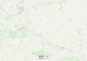 BA - Bath Prints: Wiltshire BA12 0 Print Map Sector