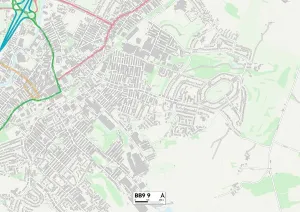 BB - Blackburn Prints: Blackburn Print Map BB9 9