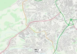BB - Blackburn Prints: Blackburn with Darwen BB2 2 Print Map Sector