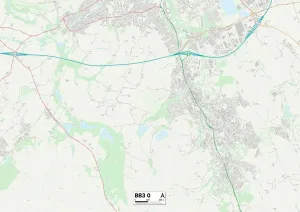 BB - Blackburn Prints: Blackburn with Darwen BB3 0 Print Map Sector