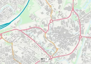 Burnley BB11 1 Postcode Sector Print Map