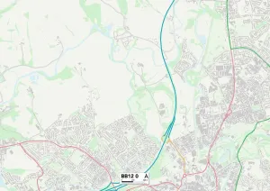 Burnley BB12 0 Postcode Sector Print Map