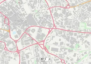 Bradford BD1 5 Print Map Sector