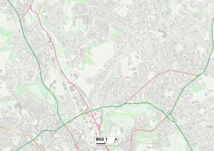 BD - Bradford Prints: Bradford BD2 1 Print Map Sector