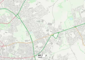 Bradford BD3 7 Print Map Sector