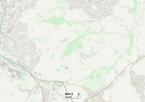 BD - Bradford Prints: Bradford BD4 0 Print Map Sector