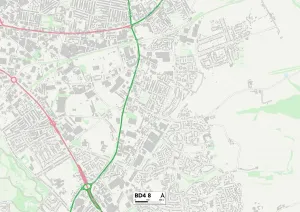 Bradford BD4 8 Print Map Sector