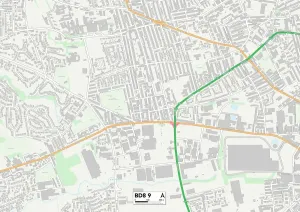 BD - Bradford Prints: Bradford BD8 9 Print Map Sector