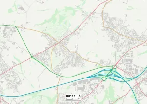 Kirklees BD11 1 Print Map Sector