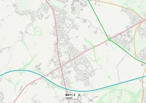 Kirklees BD11 2 Print Postcode Sector Map