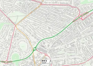 Bournemouth BH8 8 Print Map Postcode Sector