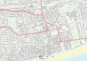 Worthing BN11 1 Postcode Sector Print Map