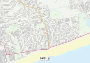 BN - Brighton Prints: Worthing BN11 2 Postcode Sector Print Map