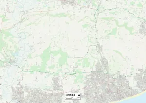 BN - Brighton Prints: Worthing BN13 3 Postcode Sector Print Map