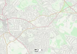 Bromley BR1 2 Postcode Sector Print Map