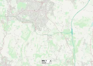 Bromley BR6 7 Postcode Sector Print Map