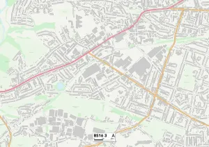 Bristol BS16 3 Print Map Sector