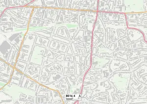 BS - Bristol Prints: Bristol BS16 4 Print Map Sector
