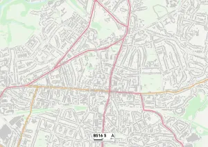 Bristol BS16 5 Print Postcode Sector Map