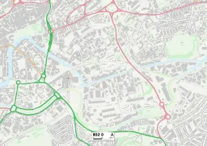BS - Bristol Prints: Bristol BS2 0 Print Map Sector