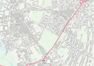 CB - Cambridge Prints: Cambridge CB1 1 Postcode Sector Print Map