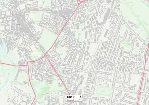 Cambridge CB1 2 Print Map Sector