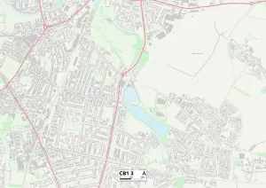 Cambridge CB1 3 Print Map Sector