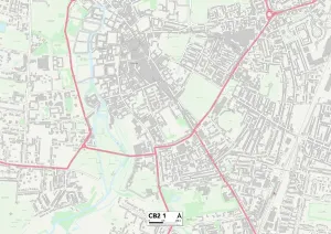 CB - Cambridge Prints: Cambridge CB2 1 Print Map Sector